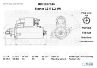 Starter Audi 1.1 kw