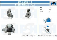 Starter Audi 2.3 kw 200.524.092.215 Bosch