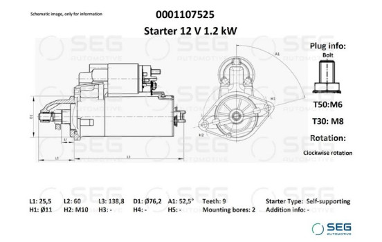 Starter BMW 1.2 kw, Image 6