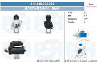 Starter Bmw 1.7 kw 210.548.092.215 Bosch