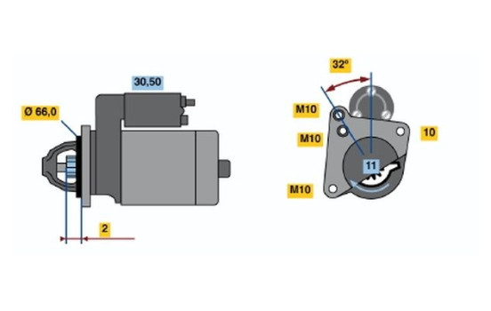 Starter DW(R)12V1,4KW Bosch, Image 5