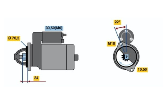 Starter DW(R)12V1,7kW Bosch, Image 5