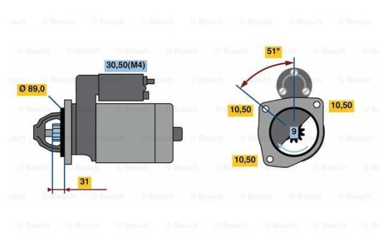 Starter HX95-M12V(R) Bosch