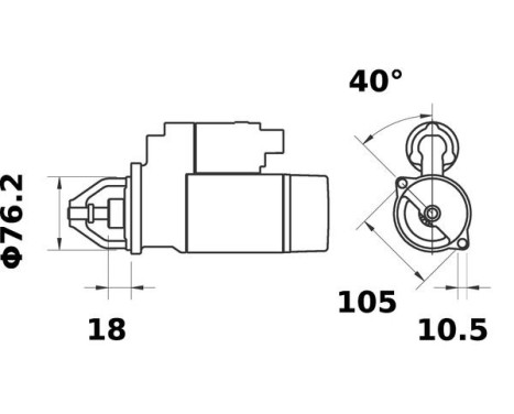 Starter Lombardini 1.1 kw, Image 3