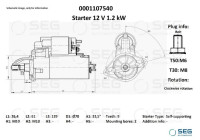 Starter Mercedes 1.1 kw