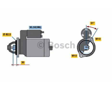 Starter motor 0 001 109 250 Bosch