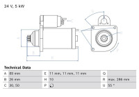 Starter motor / Starter 0 986 026 380 Bosch