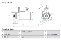 Starter motor / Starter 0 986 026 450 Bosch