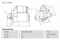Starter Motor / Starter 0 986 026 840 Bosch