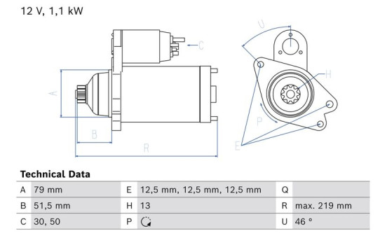Starter motor / Starter 0 986 026 870 Bosch