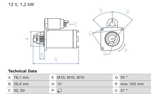 Starter Motor / Starter 0 986 027 280 Bosch