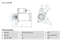 Starter motor / Starter 1288 Bosch