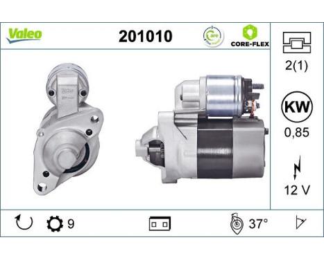 Starter Motor / Starter 201010 Valeo, Image 2