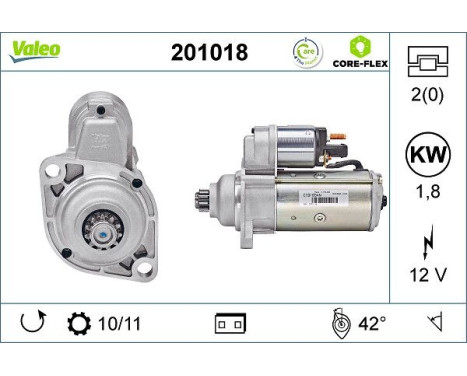 Starter motor / Starter 201018 Valeo, Image 2