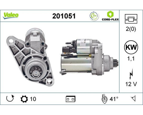 Starter motor / Starter 201051 Valeo, Image 2