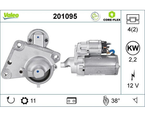 Starter motor / Starter 201095 Valeo, Image 2
