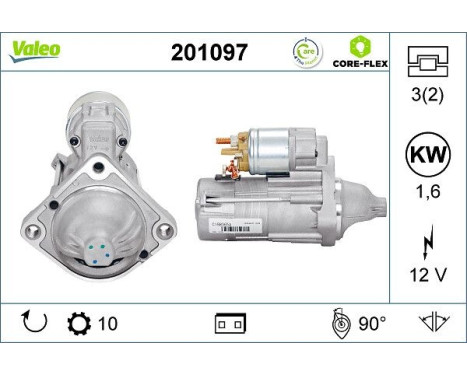 Starter motor / Starter 201097 Valeo, Image 2