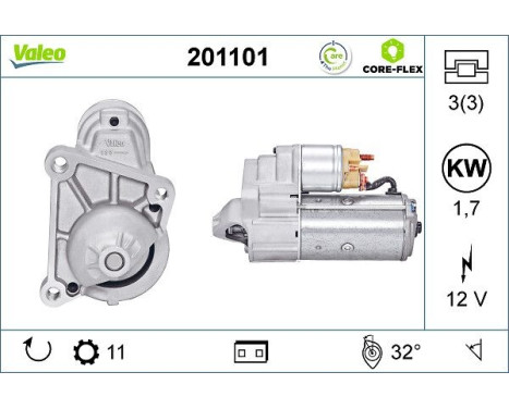 Starter motor / Starter 201101 Valeo, Image 2