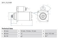 Starter Motor / Starter 2802 Bosch