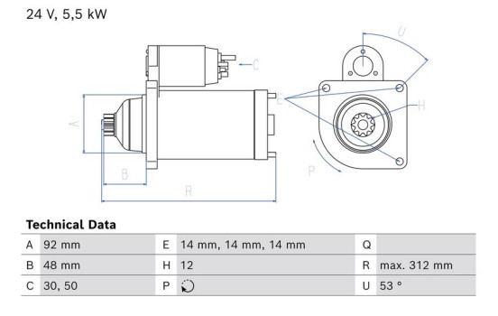 Starter Motor / Starter 2802 Bosch