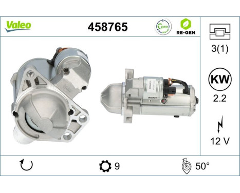 Starter Motor / Starter 458765 Valeo, Image 2