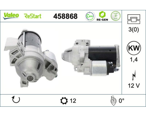 Starter motor / Starter 458868 Valeo, Image 2