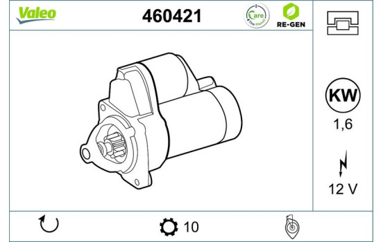 Starter motor / Starter 460421 Valeo, Image 2