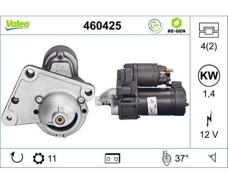 Starter motor / Starter 460425 Valeo, Image 2