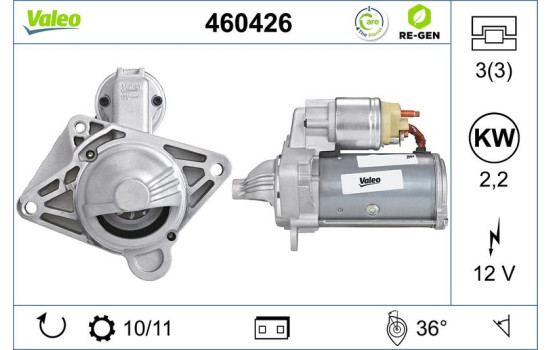 Starter motor / Starter 460426 Valeo, Image 2