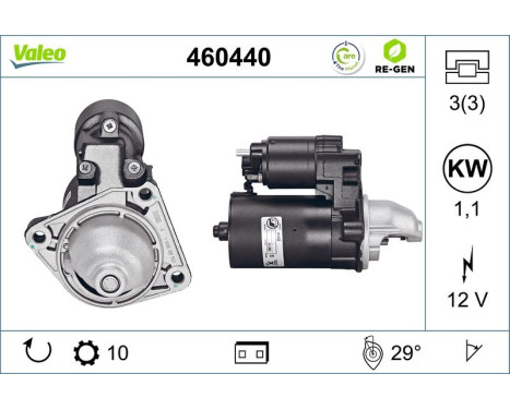 Starter motor / Starter 460440 Valeo, Image 2