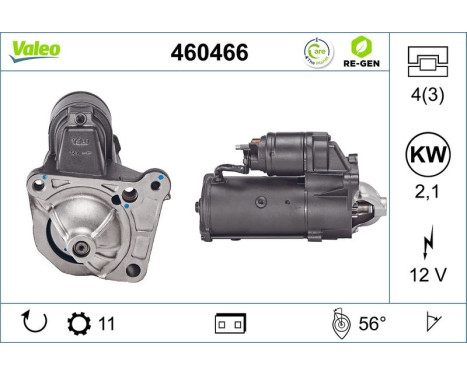 Starter Motor / Starter 460466 Valeo, Image 2