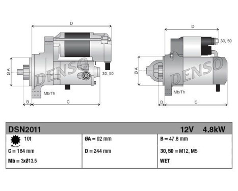 Starter Motor / Starter DSN2011 Denso, Image 3