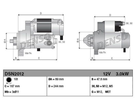 Starter Motor / Starter DSN2012 Denso