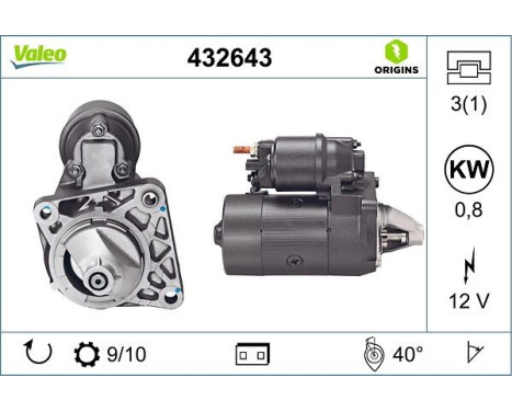 Starter NEW ORIGINAL PART 432643 Valeo, Image 4