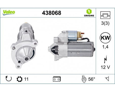 Starter NEW ORIGINAL PART 438068 Valeo, Image 4