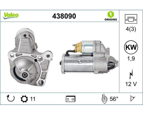 Starter NEW ORIGINAL PART 438090 Valeo, Image 4