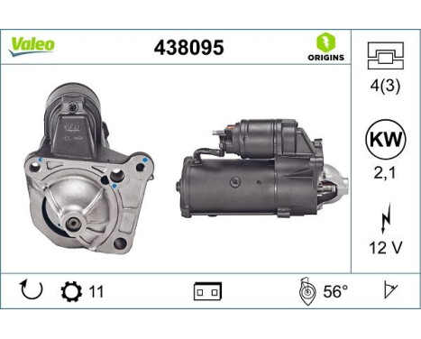 Starter NEW ORIGINAL PART 438095 Valeo, Image 4
