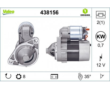 Starter NEW ORIGINAL PART 438156 Valeo, Image 4