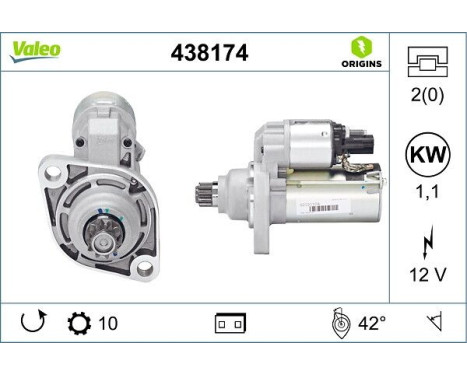 Starter NEW ORIGINAL PART 438174 Valeo, Image 4