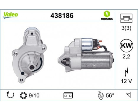 Starter NEW ORIGINAL PART 438186 Valeo, Image 4