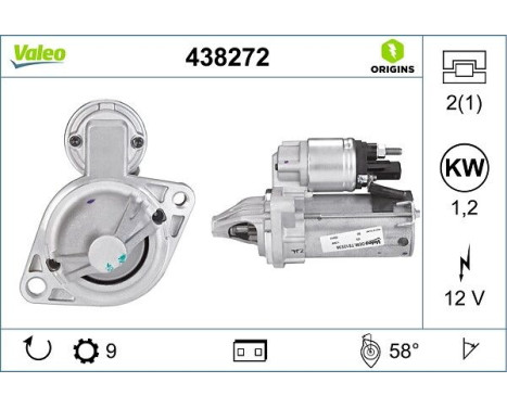 Starter NEW ORIGINAL PART 438272 Valeo, Image 4