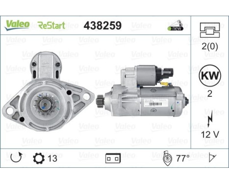 Starter NEW STOP&START ORIGINAL PART 438259 Valeo, Image 4