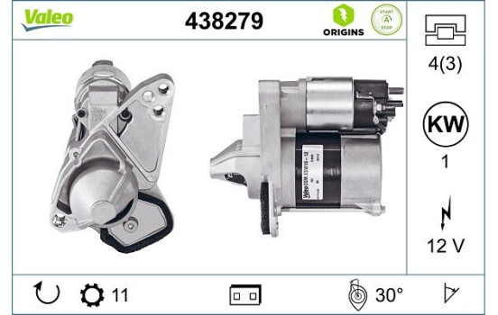 Starter NEW STOP&START ORIGINAL PART 438279 Valeo, Image 4