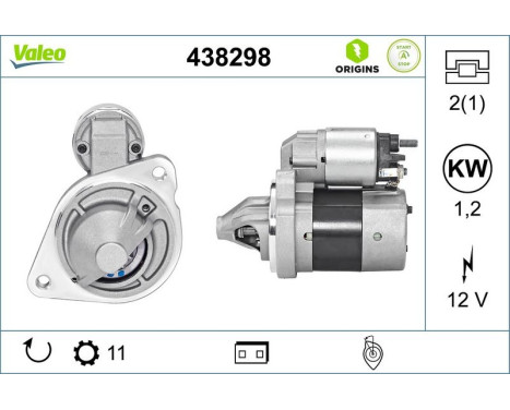 Starter NEW STOP&START ORIGINAL PART 438298 Valeo, Image 4