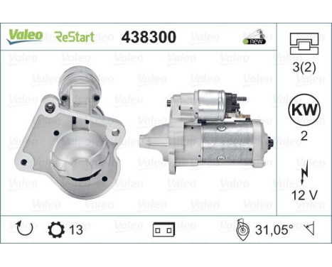Starter NEW STOP&START ORIGINAL PART 438300 Valeo