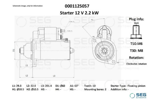 Starter Porsche 2.0 kw