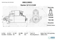 Starter Porsche 2.5 kW