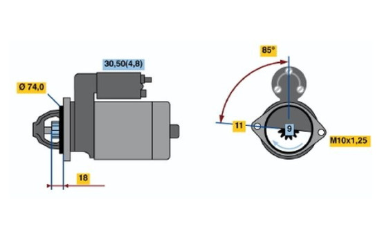 Starter R70-M2512V(R) Bosch, Image 5