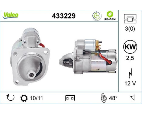 Starter REMANUFACTURED PREMIUM 433229 Valeo, Image 5