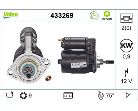 Starter REMANUFACTURED PREMIUM 433269 Valeo, Image 5